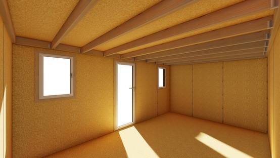 Sans Marque - STUDIO DE JARDIN / 19,5 m2 - 5,55 x 3,52m / Plancher isolé / Bardage Brun / Intérieur OSB / Livraison Gratuite / Studio Français - Image 3