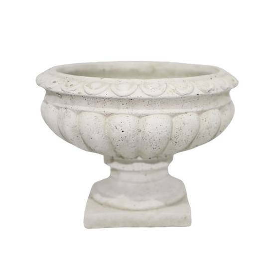 Vase médicis jardin en béton blanc 26 x 19.5 cm Chemin de campagne - Imagen 1
