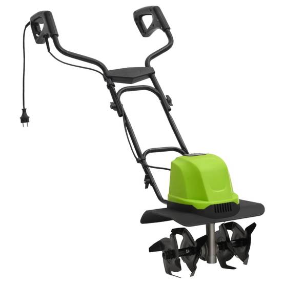 Motoculteur électrique acier et ABS noir et vert 36 x 53 x 138 cm - PANGIVO - Image 1