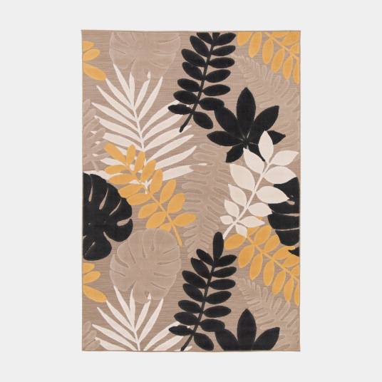 Decoweb - Tapis extérieur et intérieur en relief - Palmera - Beige et noir - 160 x 230 cm - Decoweb - Imagen 1
