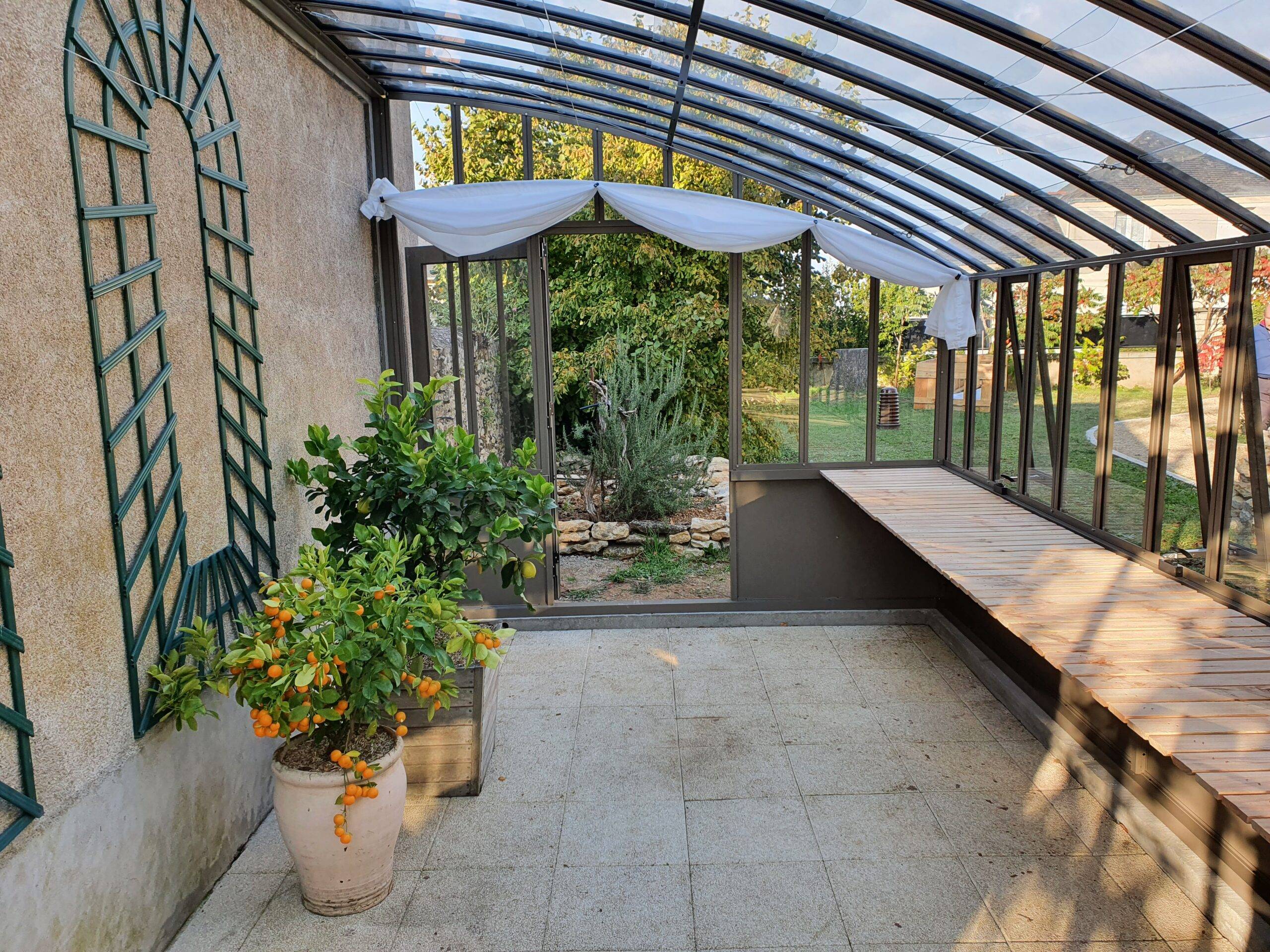 15m²  -  Serre en tuile de verre à l'ancienne - Eléonore Soubassement - Aluminium - 15m²  - mars rouille - L'atelier Des Serres - Imagen 5