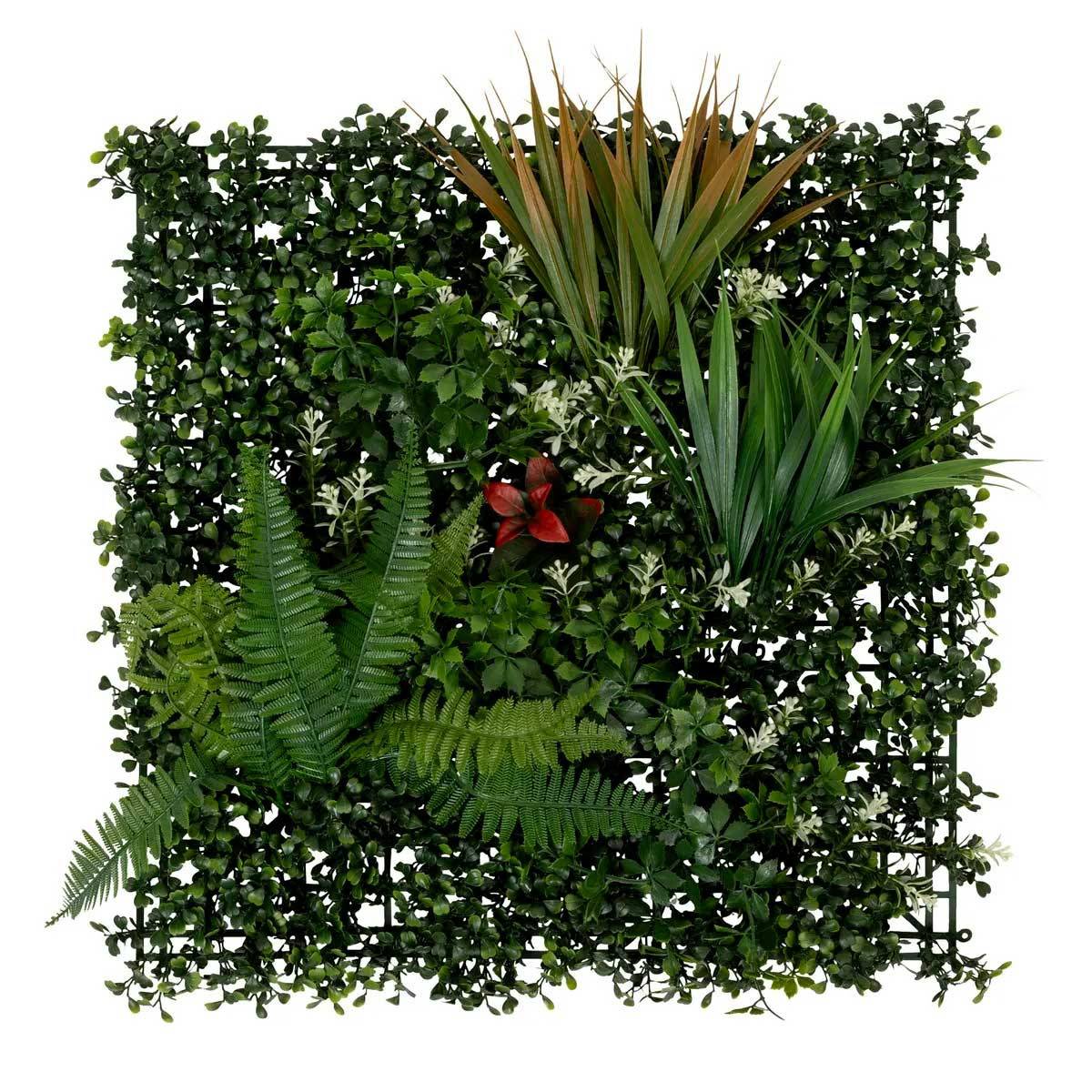 Carré Végétal Artificiel Tropical "Izy" 50cm Vert - Image 1