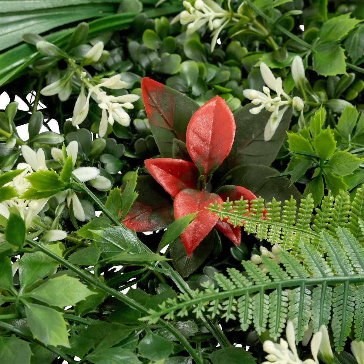 Carré Végétal Artificiel Tropical "Izy" 50cm Vert - Image 2