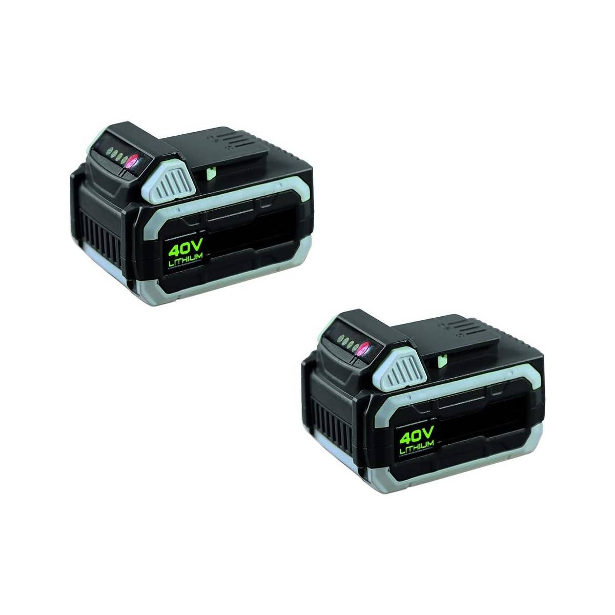 Tondeuse à gazon 43cm sans fil 2 Batteries Lithium 40V - 2,5Ah + Chargeur, Hauteur 25 à 75cm Mulching Bac 50L 600 m² IKRA - Image 3