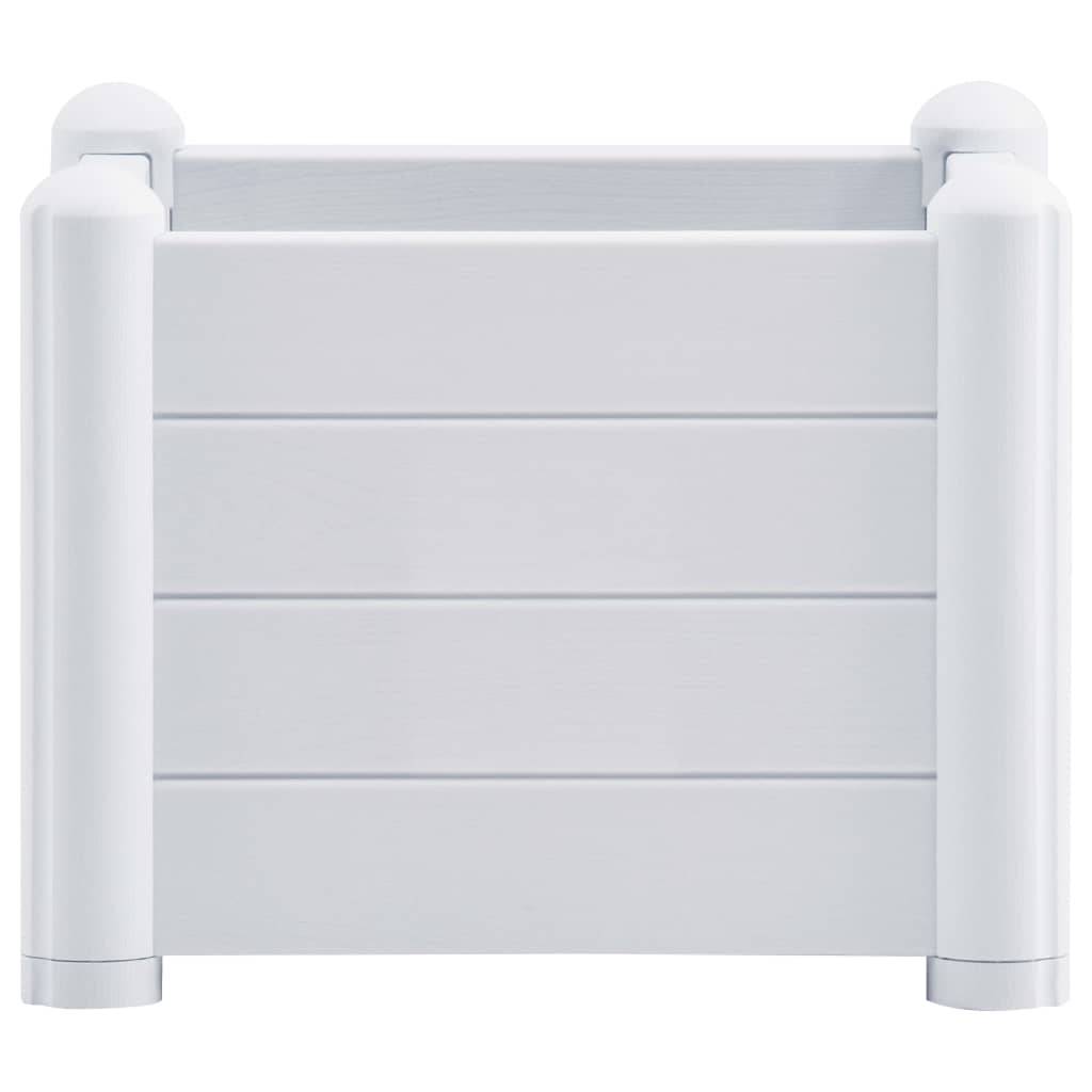 Helloshop26 - Jardinière lit surélevé plantes fleurs jardin PP 43 x 43 cm blanc - Imagen 2