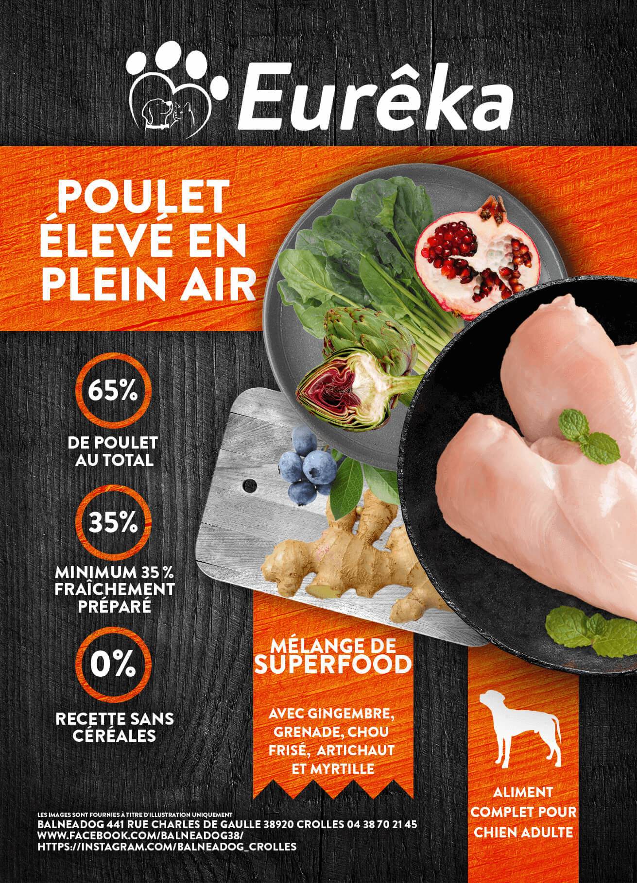 Croquettes chien adulte holistic sans céréales - Poulet élevé en plein air - 12kg - Image 2