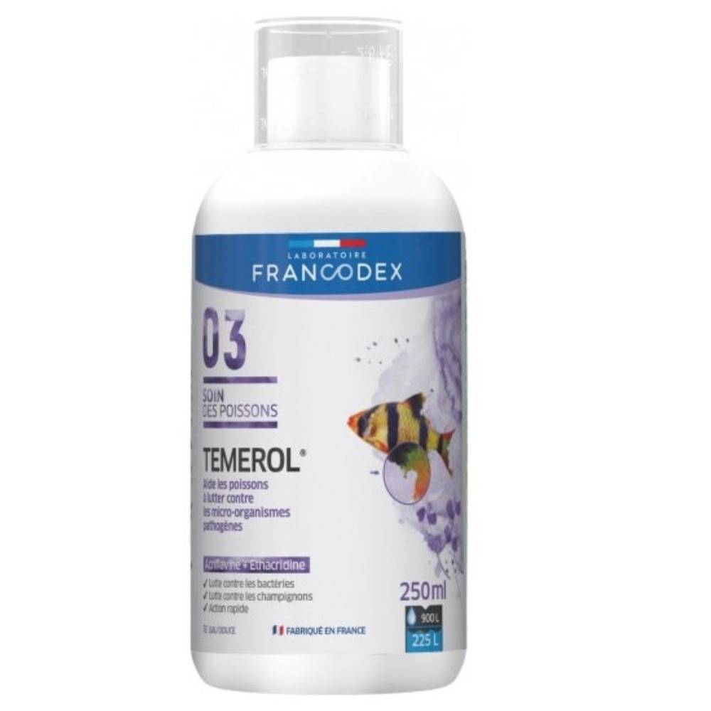 Francodex - Francodex - Désinfectant général TEMEROL flacon de 250 ml pour aquarium