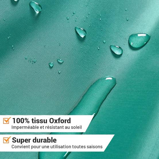Parasol de plage inclinable 2,45m protection upf50+ baleines en fibre de verre avec sac pied amovible, Multicolore - Image 8