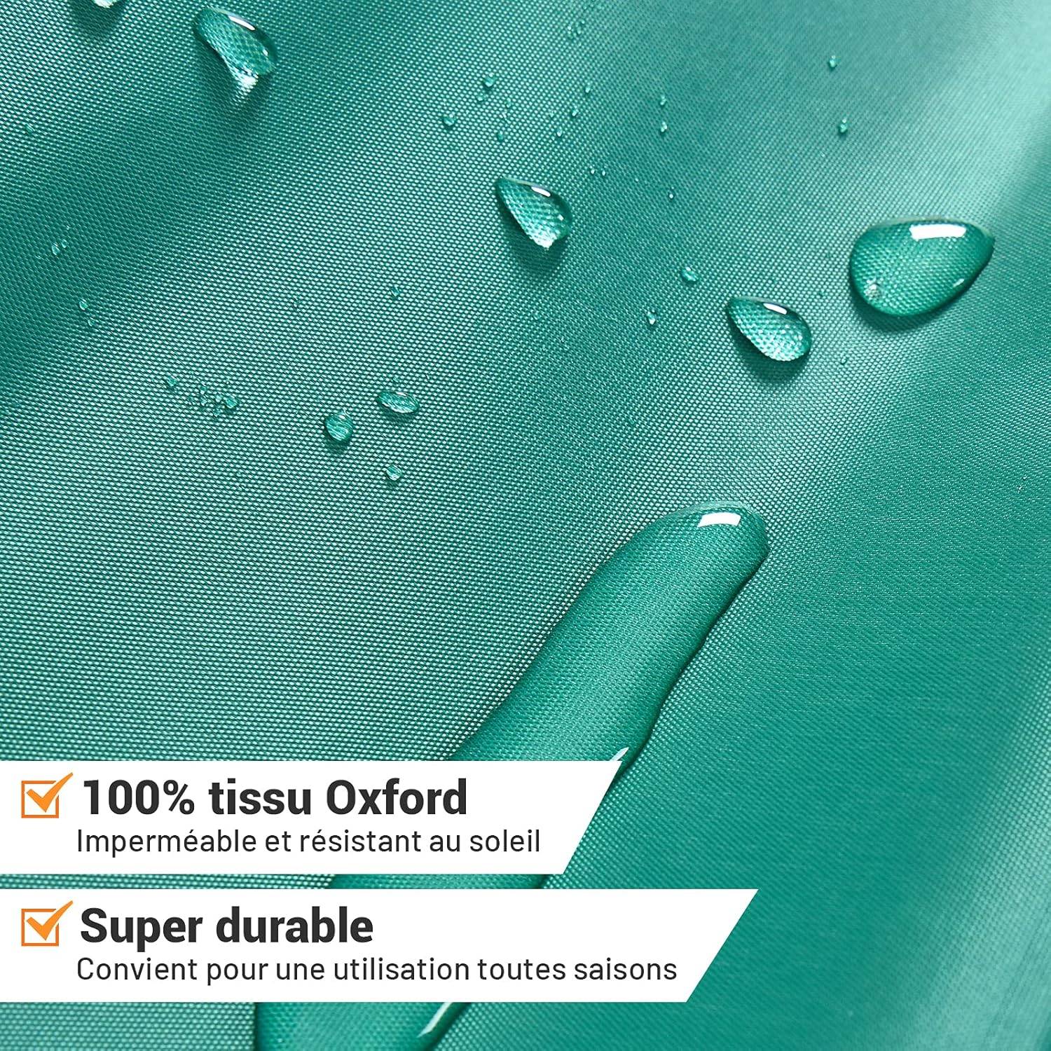 Parasol de plage inclinable 2,45m protection upf50+ baleines en fibre de verre avec sac pied amovible, Multicolore - Image 8