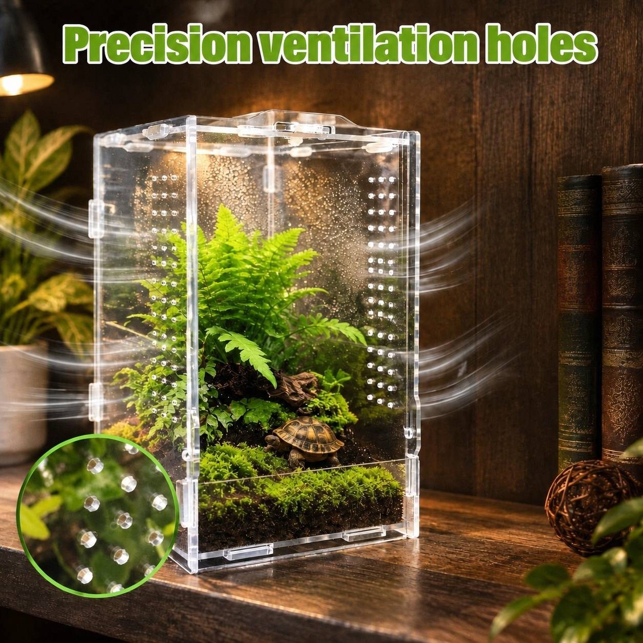 Terrarium Portable Acrylique Vue Panoramique 360° ventilation optimale pour reptiles escargots - Image 4
