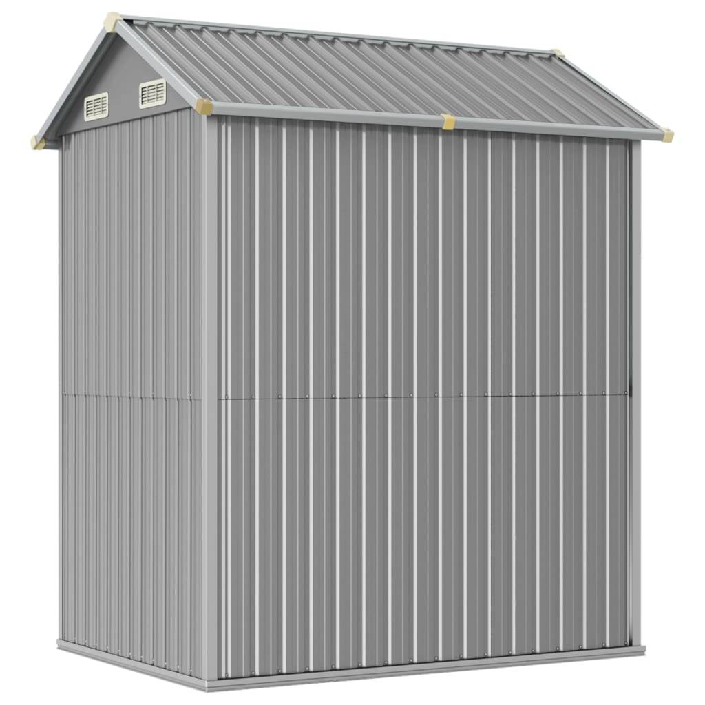 Helloshop26 - Abri de jardin cabane cabanon maison de stockage remise extérieur hangar outils robuste clair 192 x 152,5 x 237 cm acier galvanisé gris - Imagen 5