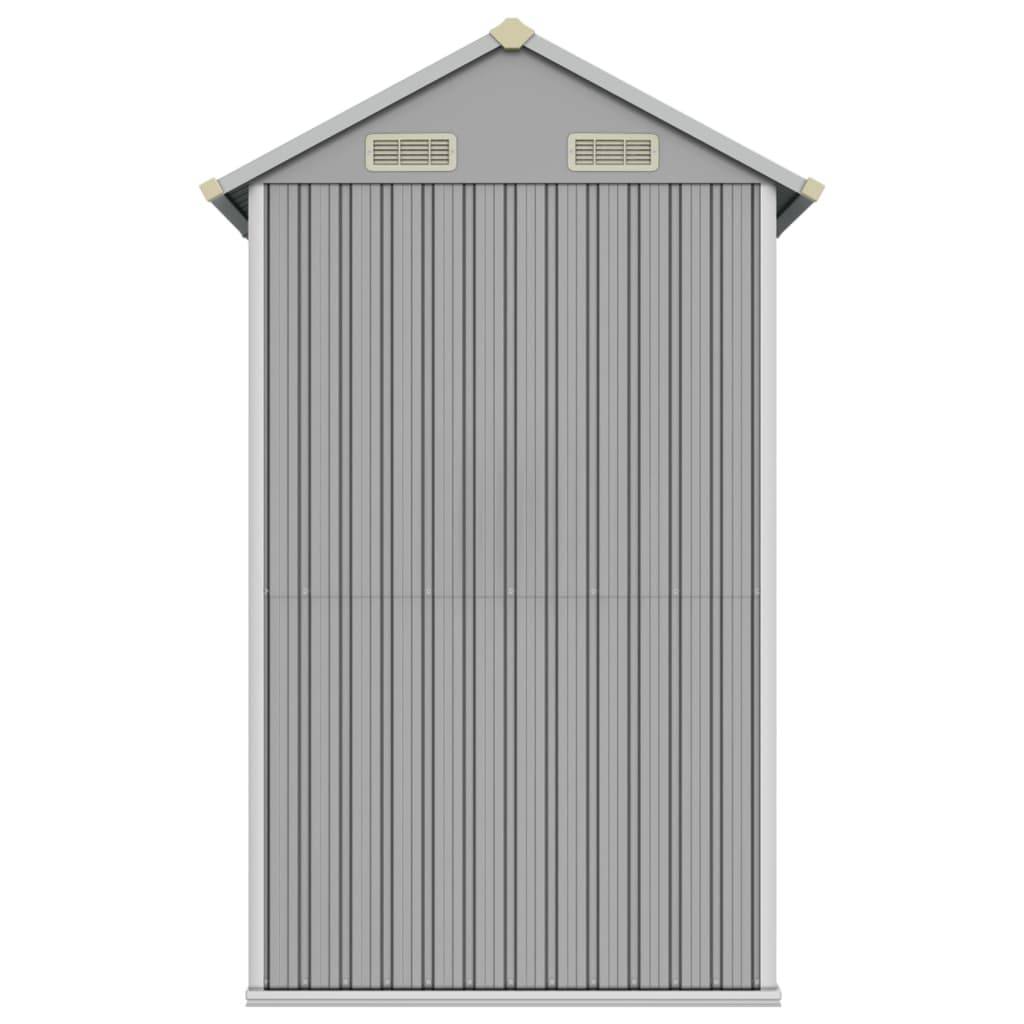 Helloshop26 - Abri de jardin cabane cabanon maison de stockage remise extérieur hangar outils robuste clair 192 x 152,5 x 237 cm acier galvanisé gris - Imagen 4