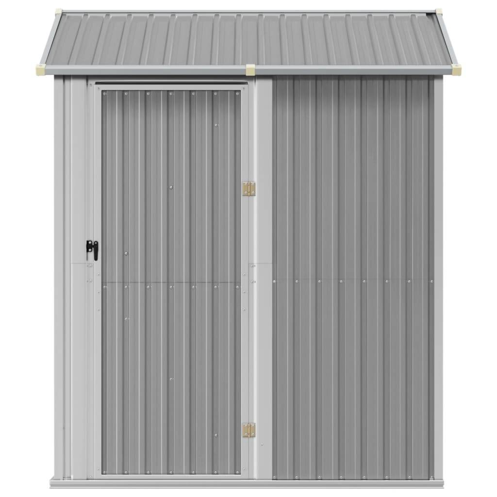 Helloshop26 - Abri de jardin cabane cabanon maison de stockage remise extérieur hangar outils robuste clair 192 x 152,5 x 237 cm acier galvanisé gris - Imagen 3