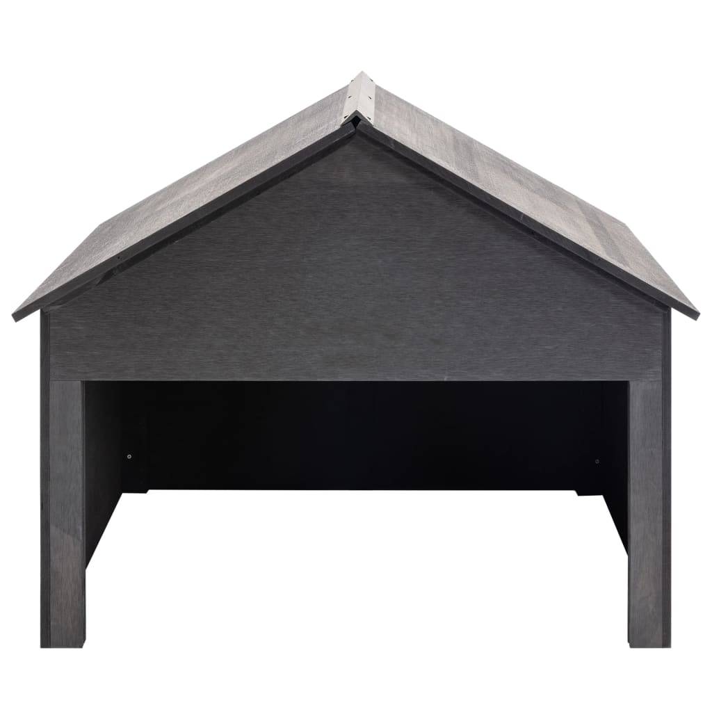 PANGIVO - Garage pour tondeuse à gazon WPC gris 80 x 80 x 70 cm - PANGIVO - Image 2