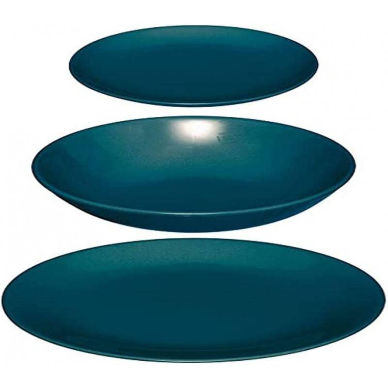 Service de 10 assiettes Colorama - Bleu - D 26 cm - Image 1