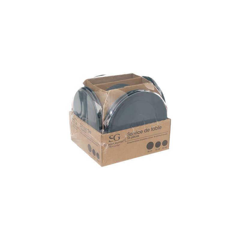 Service de 10 assiettes Colorama - Bleu - D 26 cm - Image 2