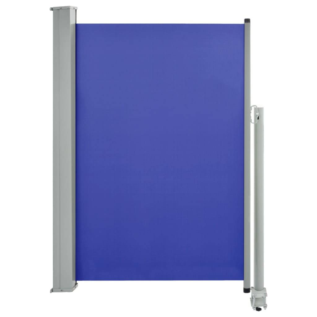 Helloshop26 - Auvent paravent store brise-vue latéral rétractable de patio jardin terrasse balcon protection visuelle écran 120 x 300 cm bleu - Imagen 1