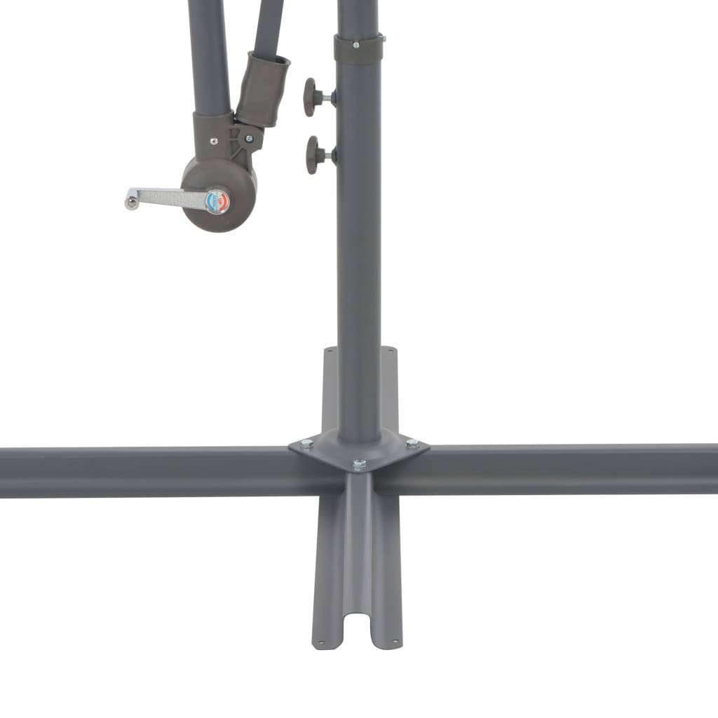 Helloshop26 - Parasol meuble de jardin en porte-à-faux avec poteau aluminium 300 cm anthracite - Imagen 5
