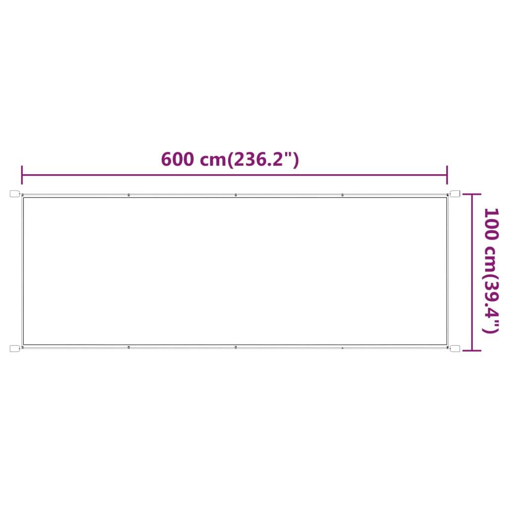 Helloshop26 - Auvent vertical 100x600 cm tissu oxford vert clair - Imagen 5