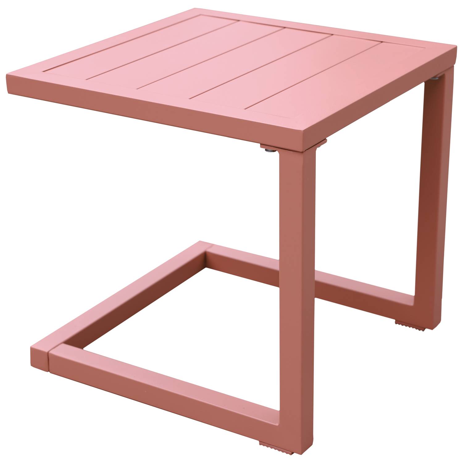 Happy Garden - Set bain de soleil et table d'appoint BARBADOS en textilène terracotta - aluminium terracotta - HAPPY GARDEN - Image 7