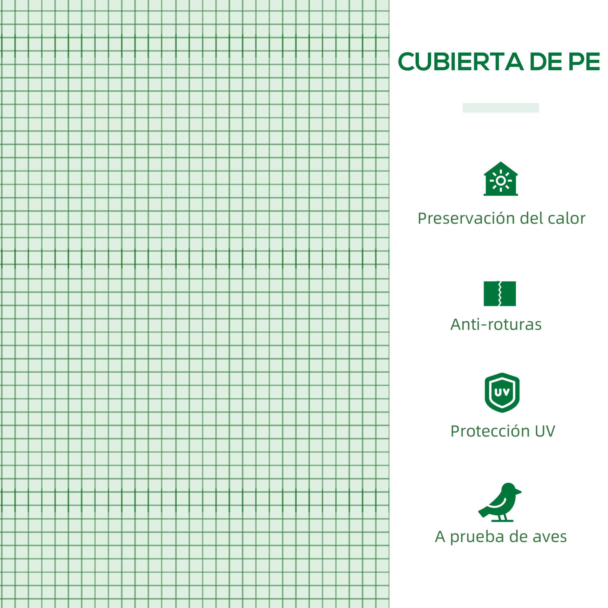 Serre Châssis de Jardin Acier et Bâche PE Anti-UV avec 4 Fenêtres pour Potager 200x80x45 cm Vert - ComfortXL Outdoor Living - Image 6