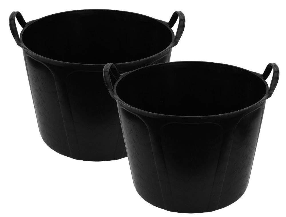 Auge Cabas 40L – Plastique Noir – Lot de 2 - Mondelin - Image 1