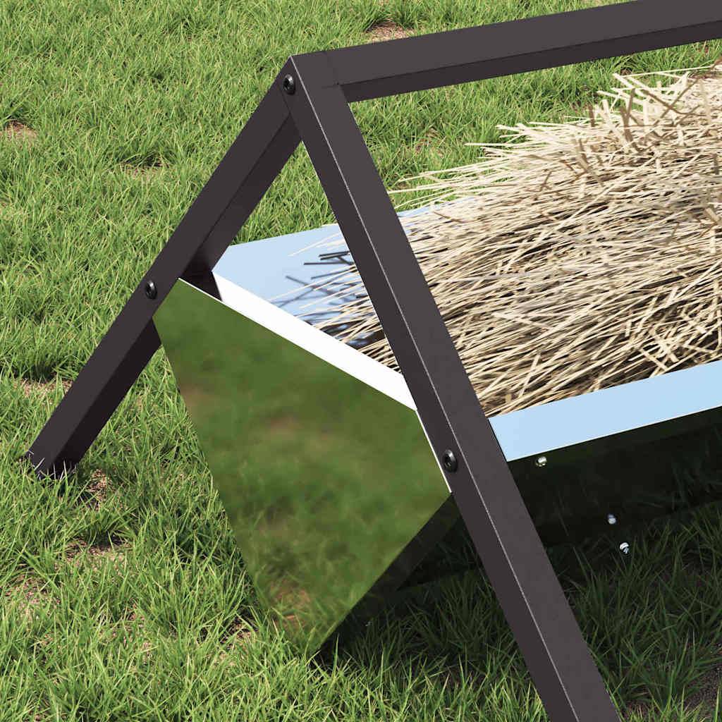 Bac Nourriture Galvanisé 10kg Facile Nettoyage Argent - ComfortXL Outdoor Living - Image 4
