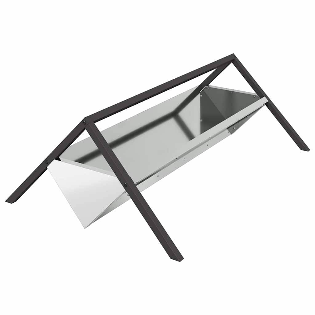 Bac Nourriture Galvanisé 10kg Facile Nettoyage Argent - ComfortXL Outdoor Living - Image 2