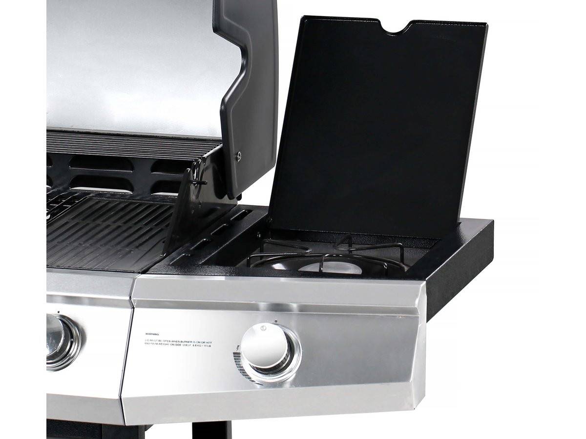 Barbecue Gaz Avec Couvercle En Verre "bingo 5" - 4 Brûleurs + 1 Latéral + Housse Protection - 15.2 Kw - Noir -habitat Et Jardin - Imagen 3