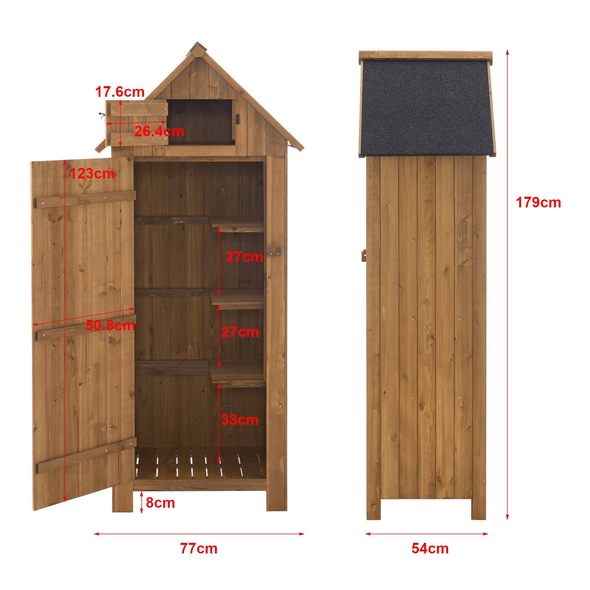 Helloshop26 - Abri de jardin à toit bitumé range-bûches en bois 179 x 77 x 54 cm - Imagen 3