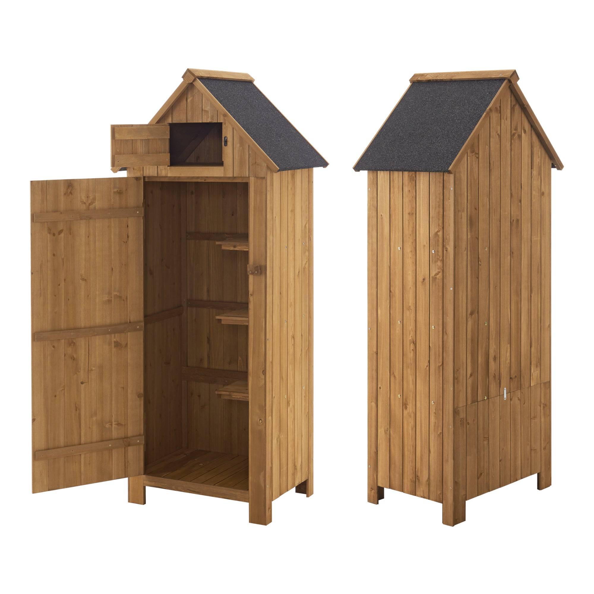 Helloshop26 - Abri de jardin à toit bitumé range-bûches en bois 179 x 77 x 54 cm - Imagen 2