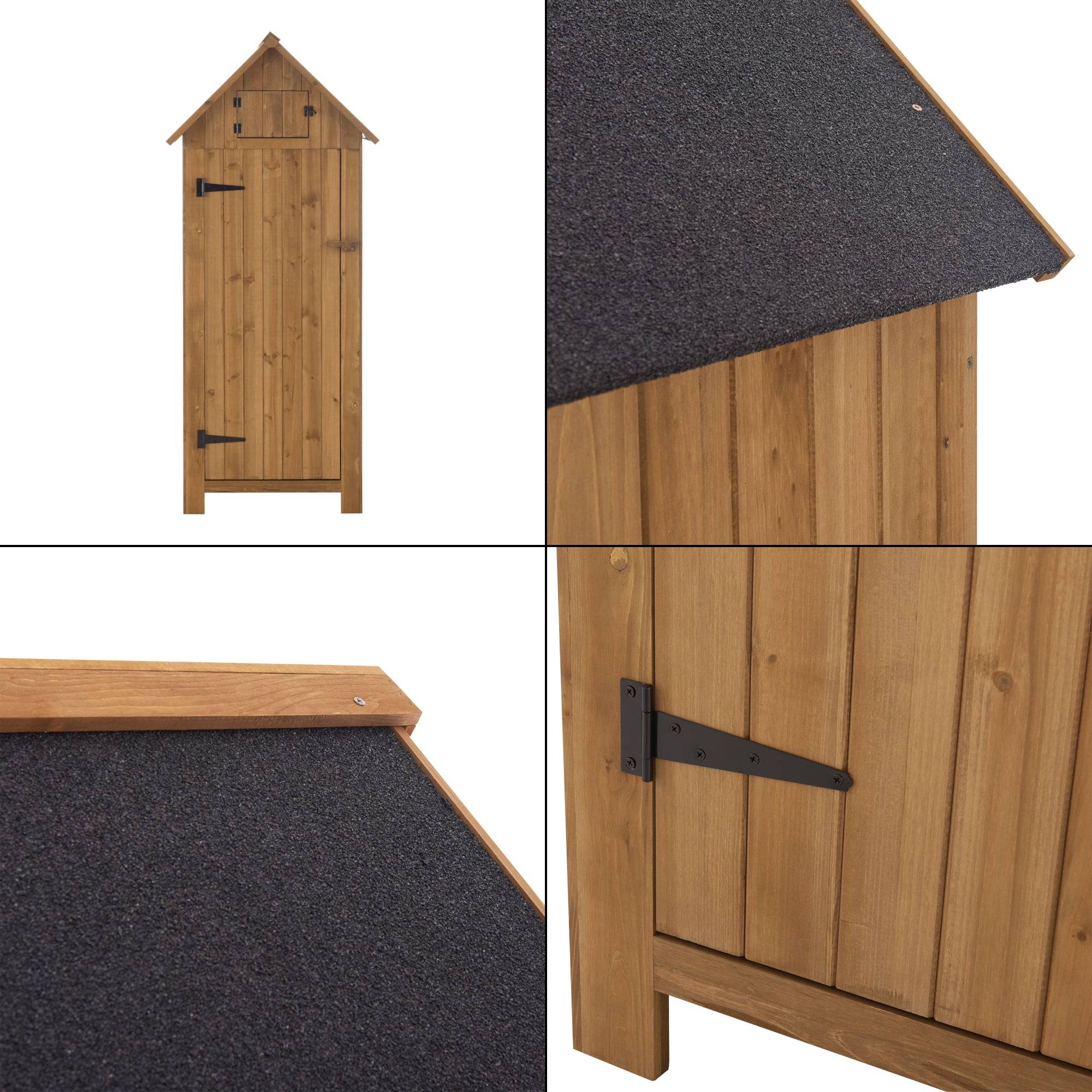 Helloshop26 - Abri de jardin à toit bitumé range-bûches en bois 179 x 77 x 54 cm - Imagen 5