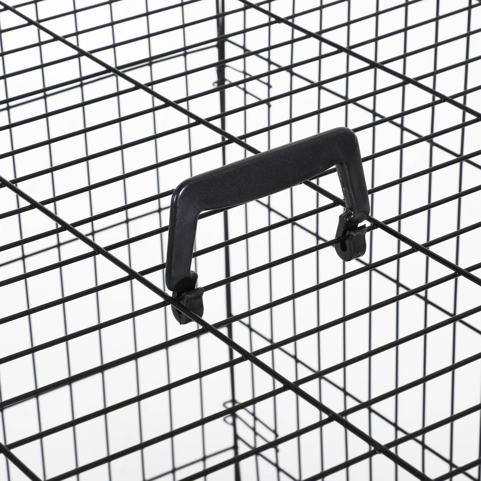 Pawhut - Cage caisse de transport pliante pour chien en métal noir 91 x 61 x 67 cm - Image 6