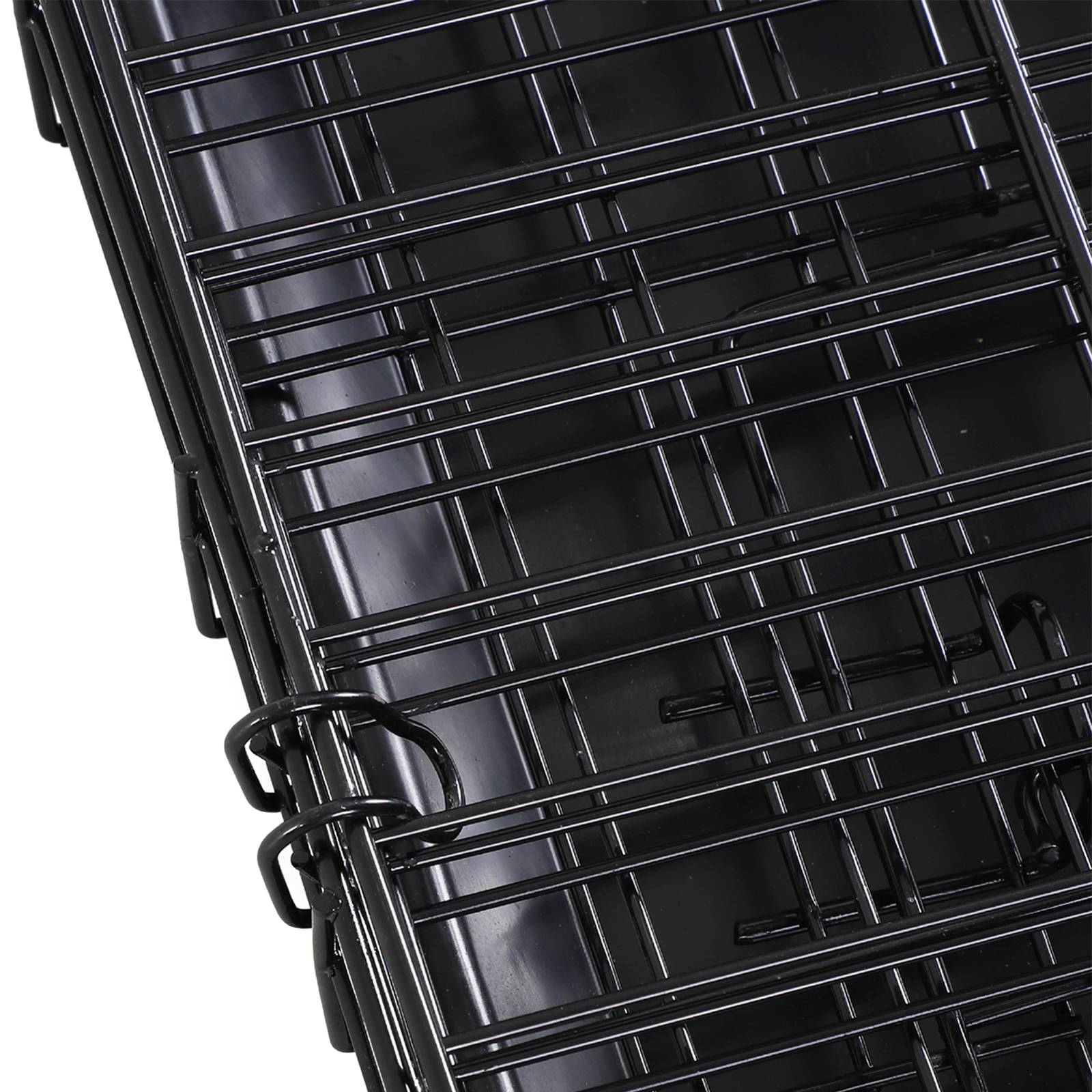 Pawhut - Cage caisse de transport pliante pour chien en métal noir 91 x 61 x 67 cm - Image 7