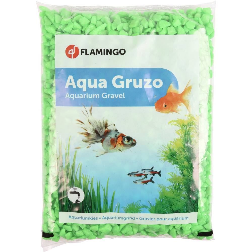 Gravier Néon vert 1 kg pour aquarium - Imagen 1