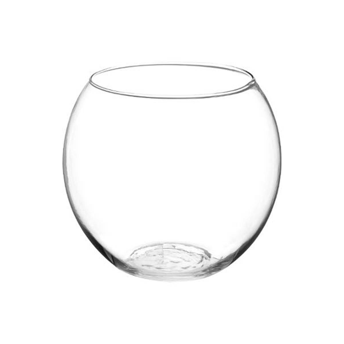 Vase en Verre "Boule" 19cm Transparent