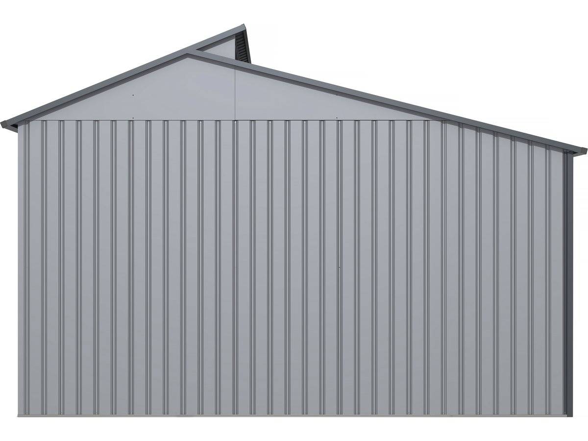 Abri De Jardin Métal Avec Pergola "madras" - 9.12 M² - 257 X 355 X 237 Cm - Gris -habitat Et Jardin - Image 5