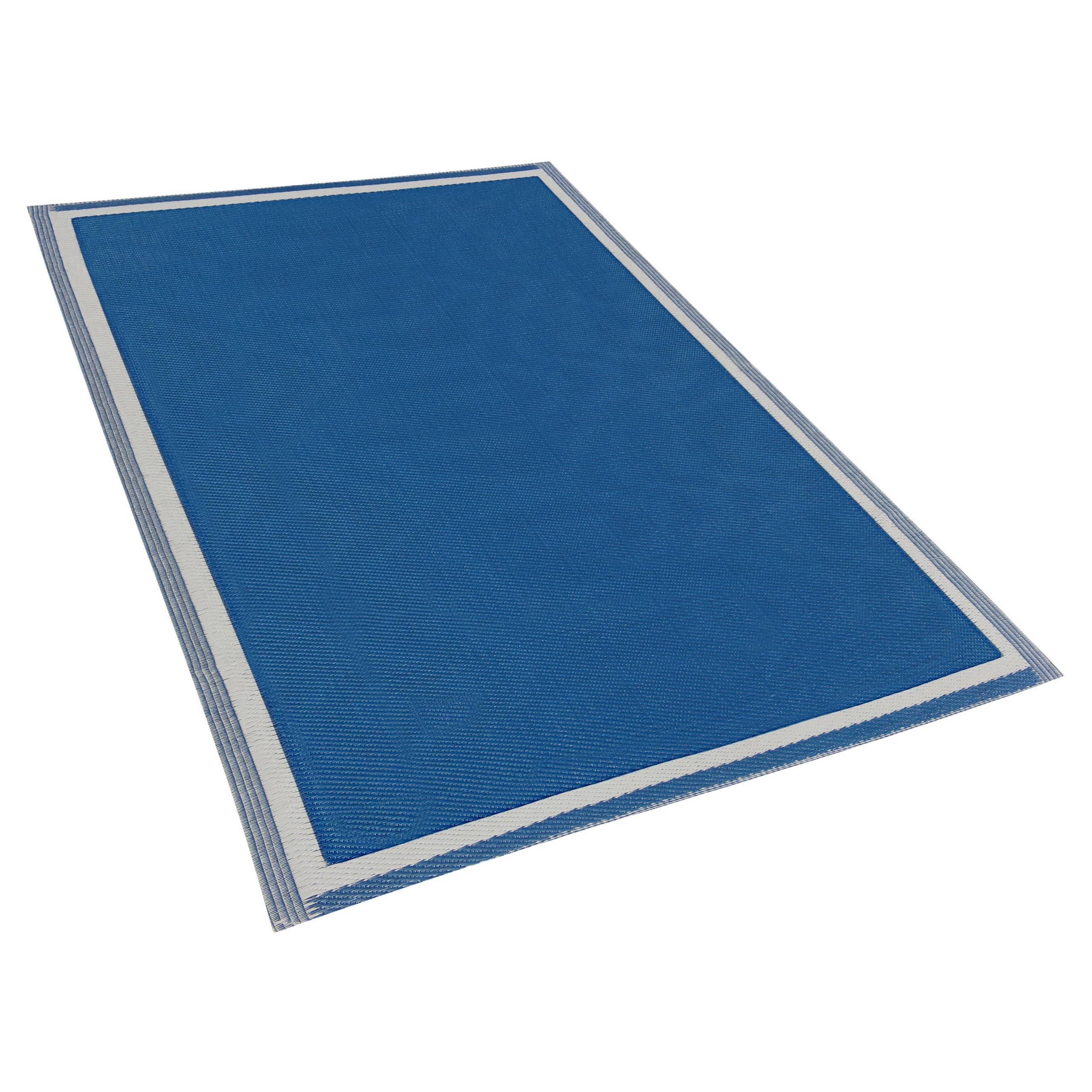 Beliani - Tapis d'extérieur Polypropylène Bleu marine ETAWAH - Beliani - Imagen 4