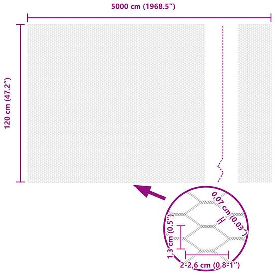 Clôture hexagonale PVC Gris 50 x 1,2 cm, Poids :15kg - PANGIVO - Image 9