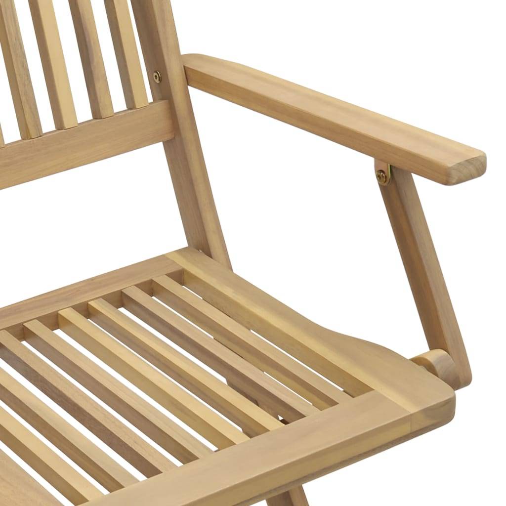 Maison Chic - Ensemble de 5 pcs table de jardin avec chaises - mobilier de jardin Bois d'acacia solide-JU2606 - Image 8