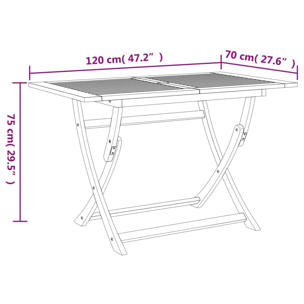 Maison Chic - Ensemble de 5 pcs table de jardin avec chaises - mobilier de jardin Bois d'acacia solide-JU2606 - Image 10