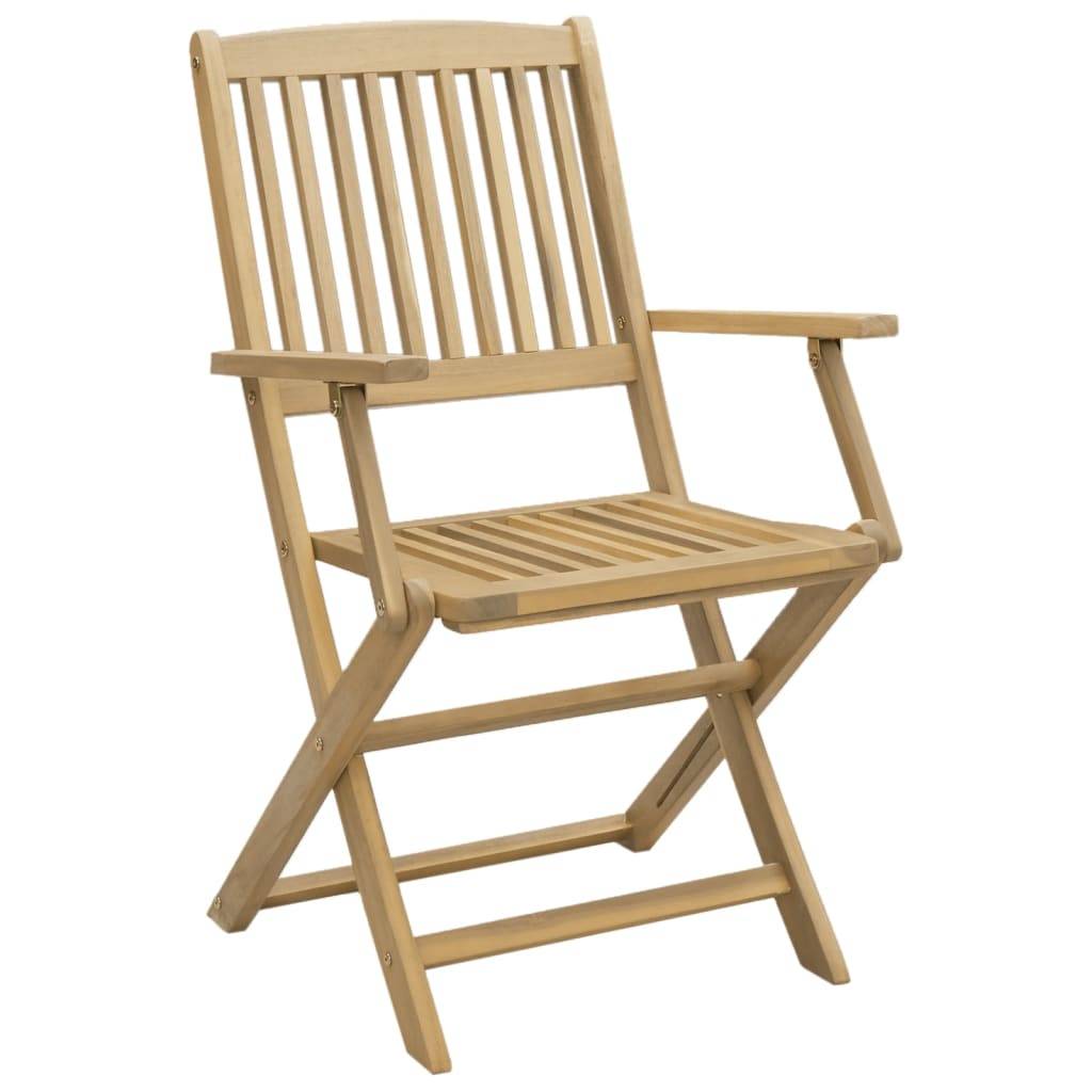 Maison Chic - Ensemble de 5 pcs table de jardin avec chaises - mobilier de jardin Bois d'acacia solide-JU2606 - Image 4