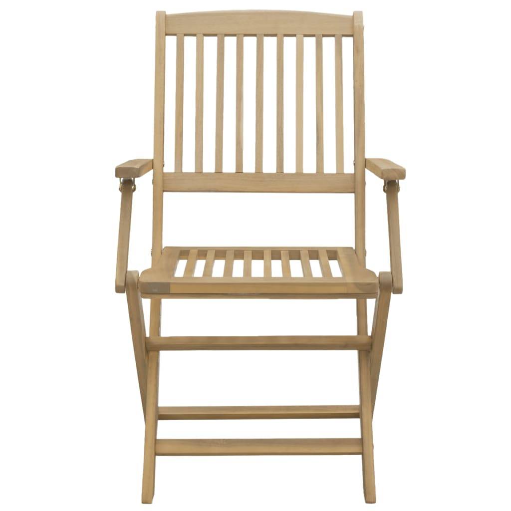 Maison Chic - Ensemble de 5 pcs table de jardin avec chaises - mobilier de jardin Bois d'acacia solide-JU2606 - Image 5