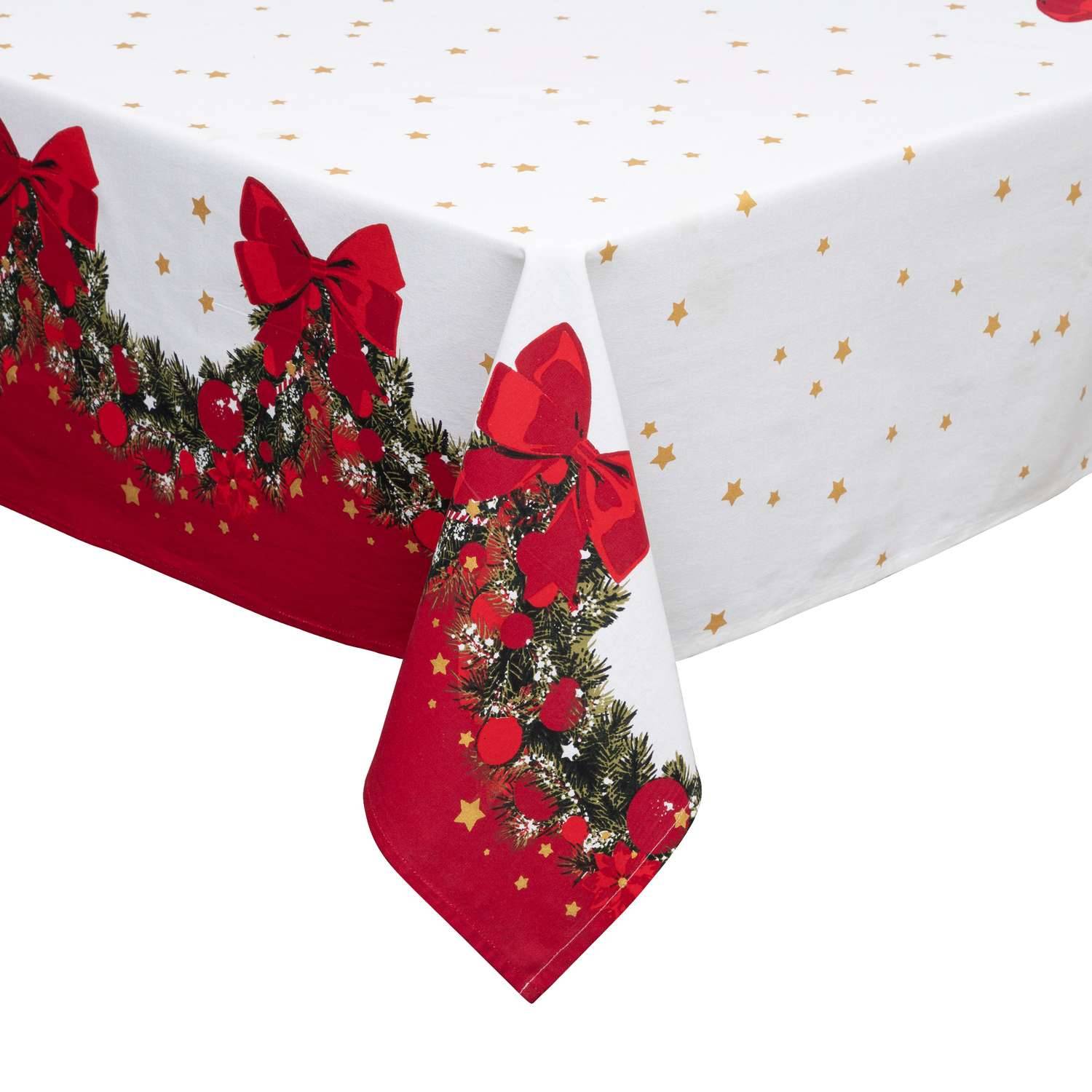 Atmosphera - Nappe de Noël réctangulaire motifs guirlande - Atmosphera - Imagen 1