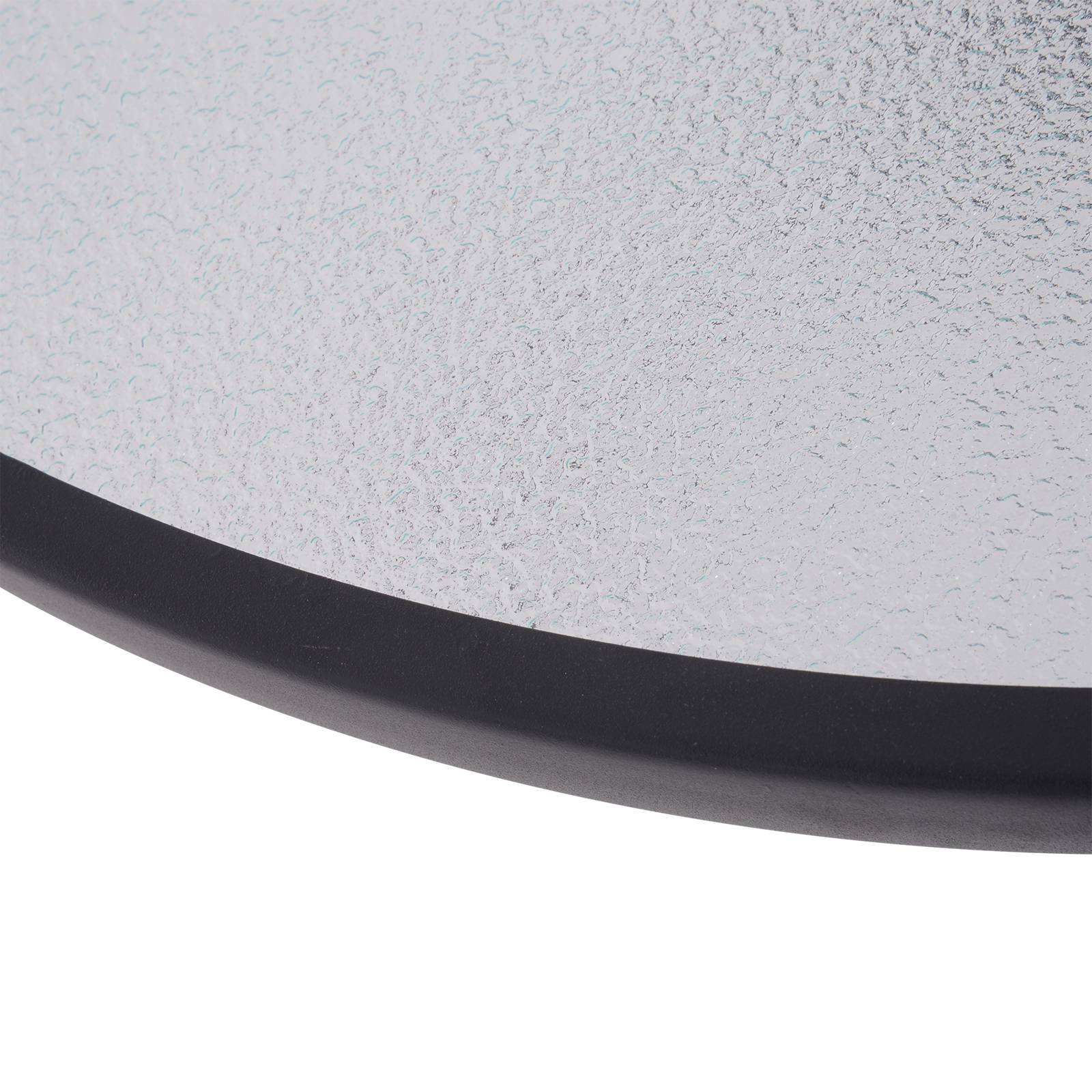 Outsunny - Table ronde bistro de jardin dim. Ø 80 x 72H cm espace installation parasol acier époxy noir plateau verre trempé - Image 7