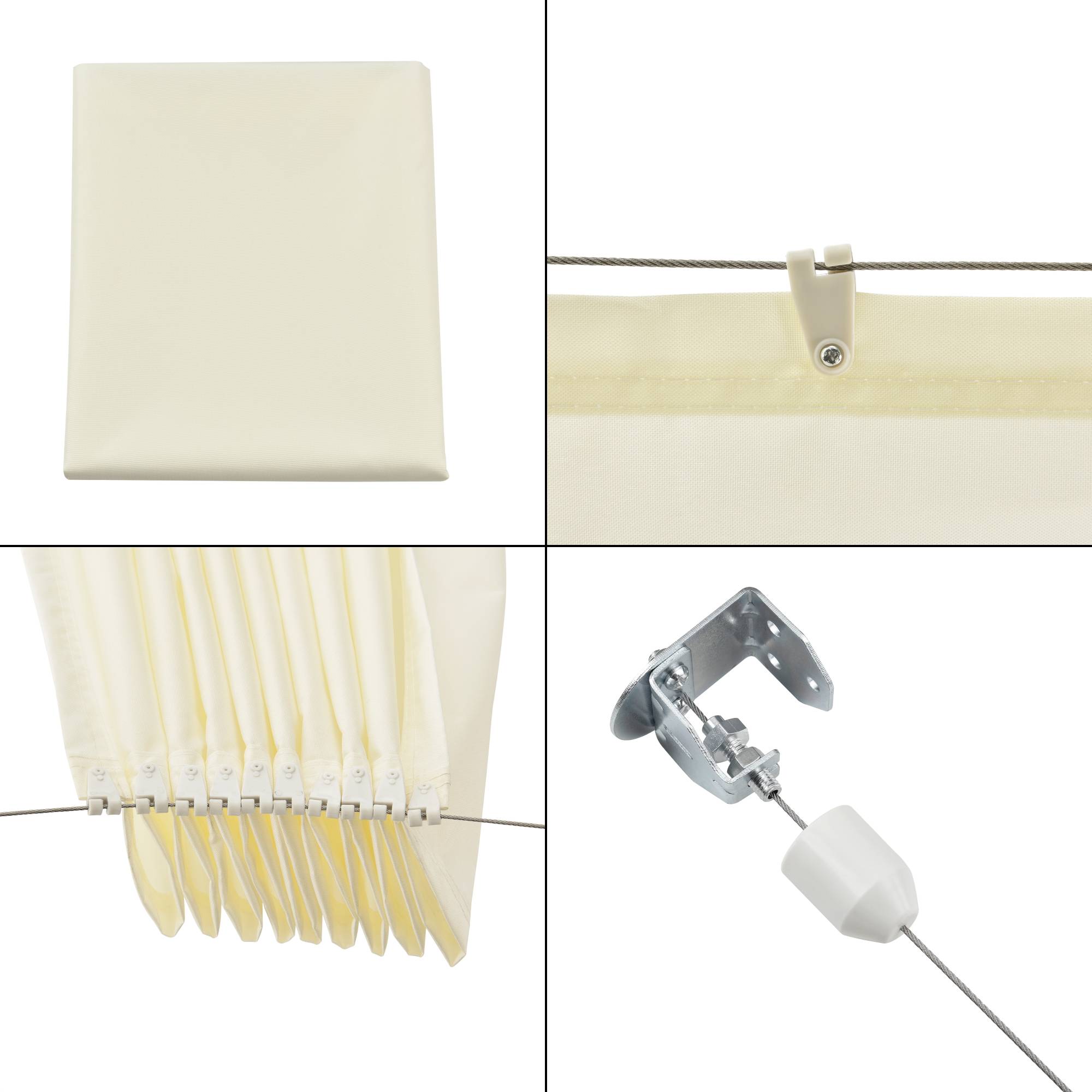 Voile d'Ombrage Rétractable Braga SPF 50 Hydrofuge 140 x 420 cm Beige [en.casa] - Imagen 4