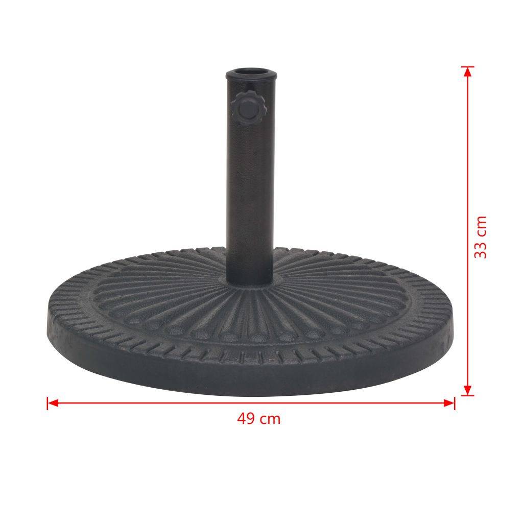 Helloshop26 - Pied base socle de parasol résine rond diamètre 38 et 48 mm noir 14 kg - Imagen 5