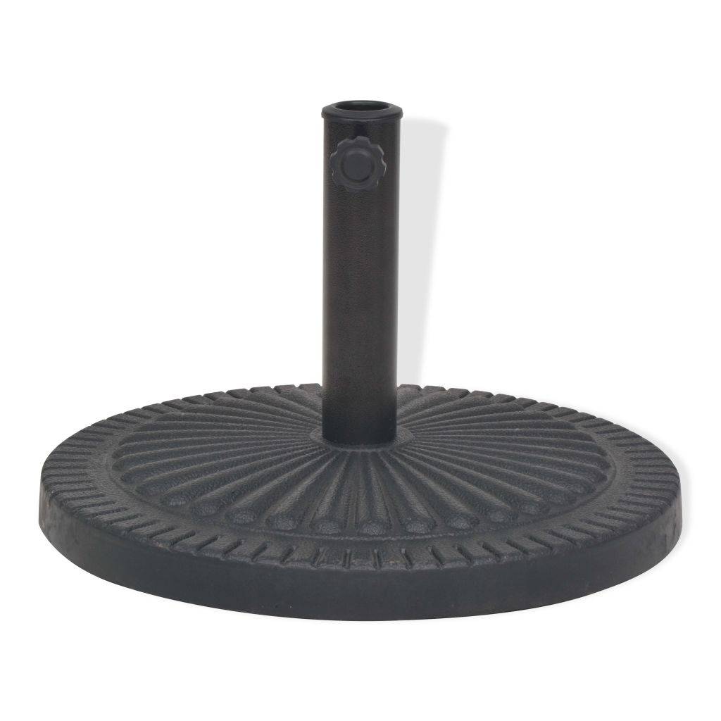 Helloshop26 - Pied base socle de parasol résine rond diamètre 38 et 48 mm noir 14 kg - Imagen 1