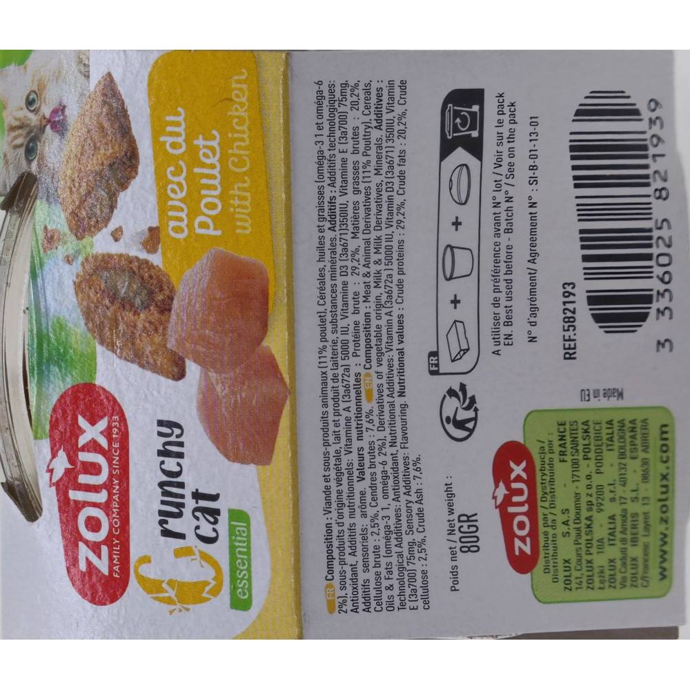 Zolux - Friandise Crunchy Cat Poulet 80 gr pour chat - Image 2