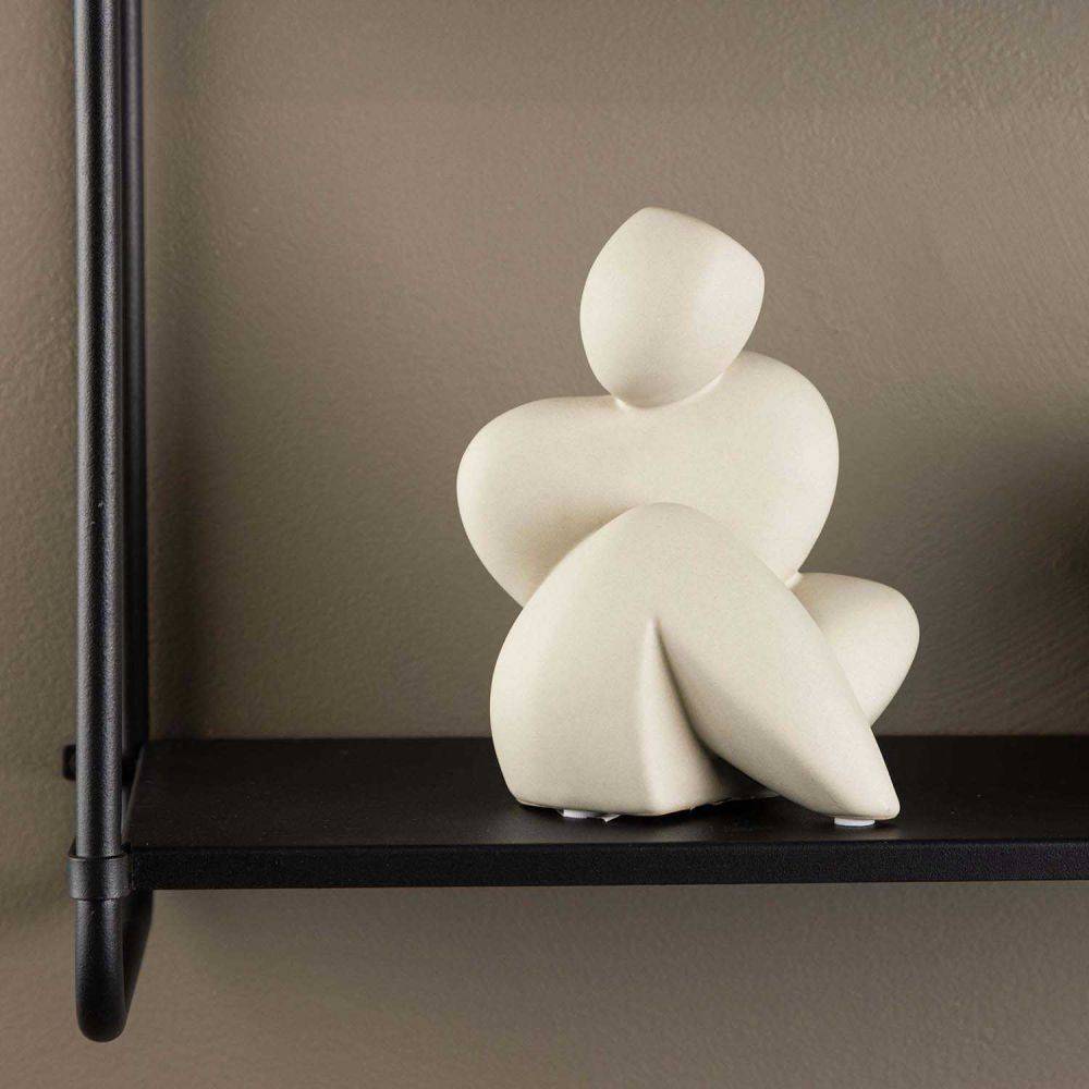 Venture Home - Statue en grès Floda Gris clair - Imagen 2